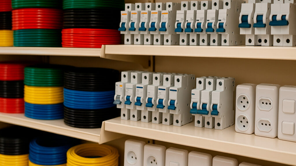 Materiais elétricos em Indaiatuba na Estrela do Vale – cabos, disjuntores e tomadas